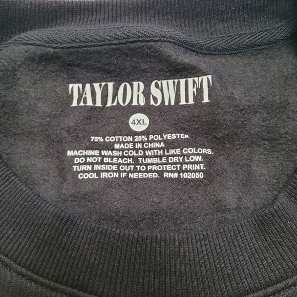 Taylor Swift Sweatshirt Crewneck Starry Eyes Sparking Up Darkest Night FLAW - Picture 2 of 12